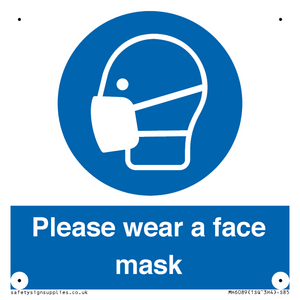 Please wear a face mask